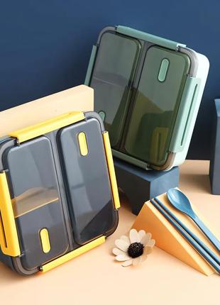 Контейнер для їжі ланч бокс. контейнер для зберігання і перенесення їжі 1,1л