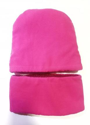 Комплект дитячий шапка та снуд рожевий 2 в 16 фото