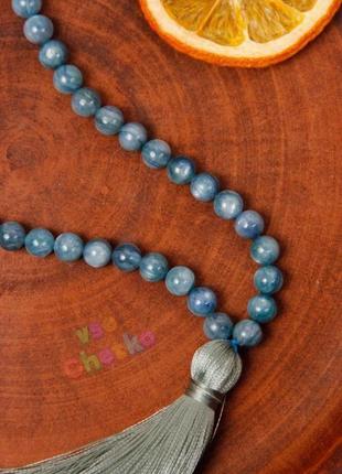Кианит, четки из кианита, четки из голубого кианита, кианитовые четки
