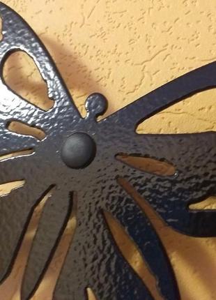 Панно 2д "бабочки с металла на стену"