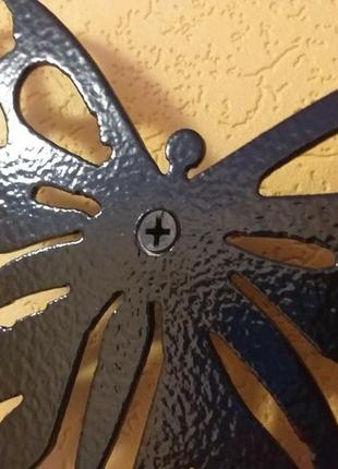 Панно 2д "бабочки с металла на стену"