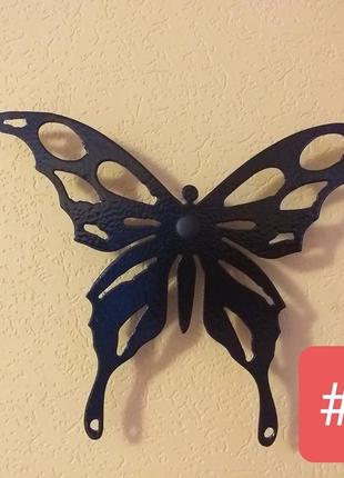 Панно 2д "бабочки с металла на стену"