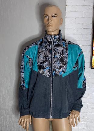 Винтажная велюровая куртка ветровка бомбер олимпийка винтаж австрия tro, l1 фото