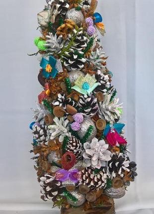 Рождественский топиарий. новогодняя настольная елка. елка для новогоднего декора.6 фото
