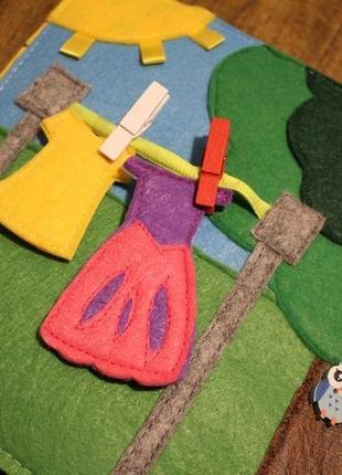 Кукольный домик из фетра, книга из фетра, игрушка-развивашка6 фото