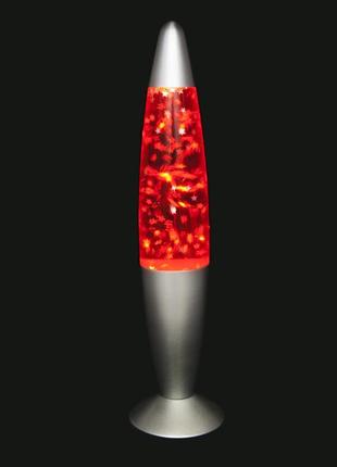 Лава лампа с глиттером (34см) красная2 фото