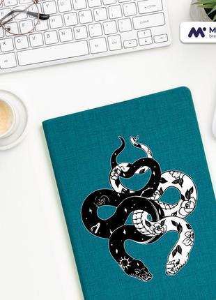 Блокнот а5 інь янь змії (yin yang snake) зеленый (92286-2850-kg)4 фото