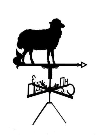 Флюгер на крышу дома "овечка, овца" с металла 2 мм5 фото