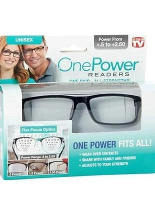 Універсальні окуляри для читання one power readers. окуляри з регульованими діоптріями. універсальні окуляри лупа3 фото