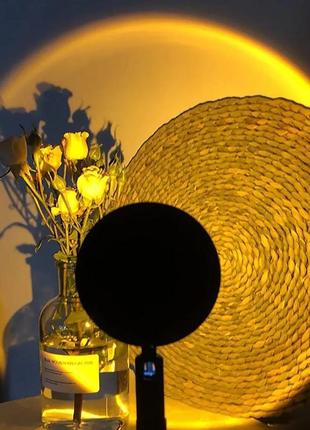 Проекционная лампа заката, закат, рассвет, usb светодиодная лампа - желтый закат