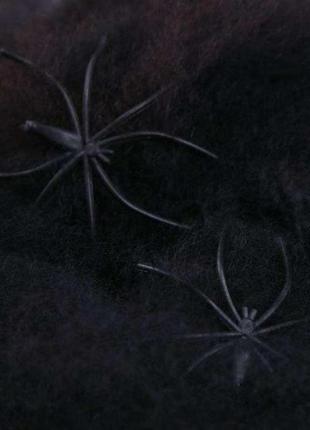 Паутина с пауками (20гр) черная2 фото