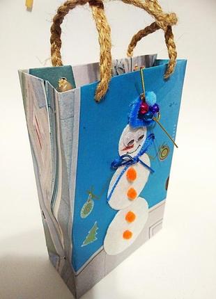 Подарочные пакеты снеговики3 фото