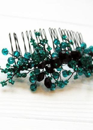 Гребінь для волосся смарагдовий