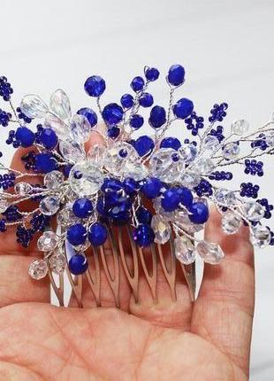 Синій гребінь для волосся
