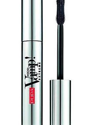 Туш для вій pupa vamp! extreme mascara 010 extra black, 12 мл