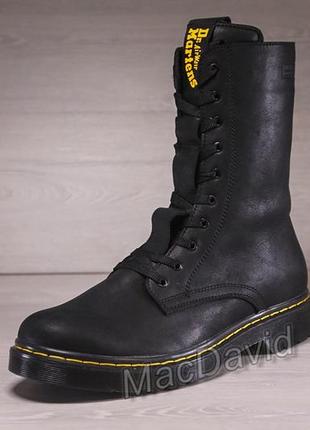 Мужские кожаные ботинки, берцы dr. martens jadon — black3 фото