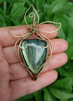 Кулон з лабрадоритом 6