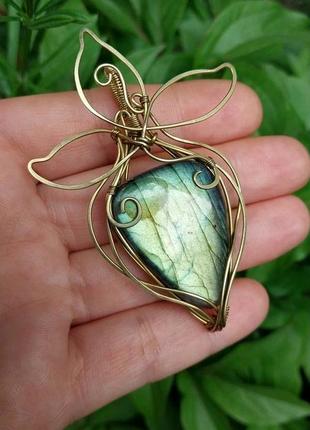 Кулон з лабрадоритом 5