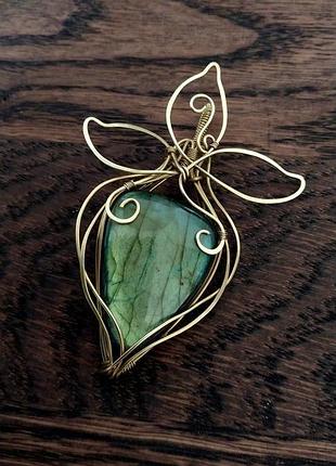 Кулон з лабрадоритом 10