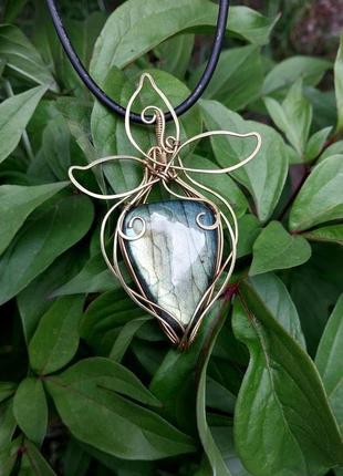 Кулон з лабрадоритом 3