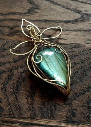 Кулон з лабрадоритом 9