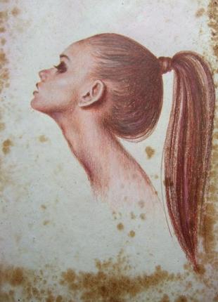 Коса - девичья краса. рисунок, ручная работа, 2021г автор - мишарева наталья7 фото