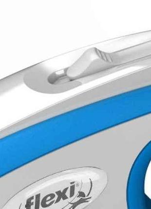 Flexi (флексі) new comfort long s - повідець-рулетка для собак дрібних порід, довгий трос (8 м, до 12 кг) блакитний5 фото