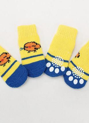 Шкарпетки для собак pet style "курчата" 31 фото