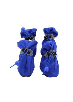 Ботинки налапники для собак pet style "мешочки" синие 2