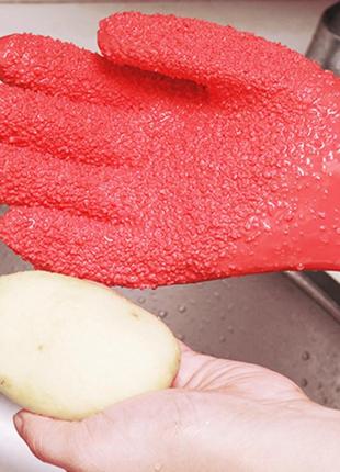 Рукавички для чищення овочів (tater mitts gloves)3 фото
