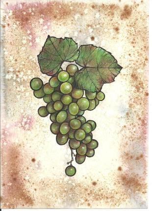 Виноградная гроздь. рисунок,  2021г автор - мишарева наталья10 фото