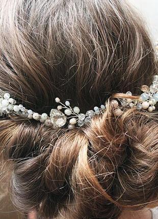 Веточка в прическу, на гребешках