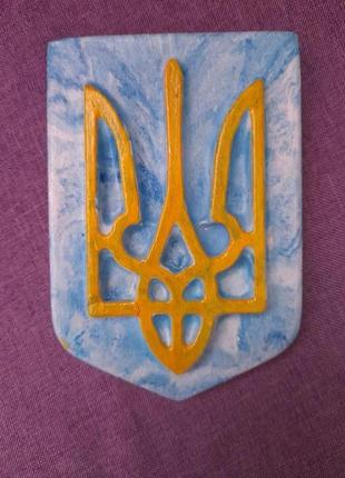Магніт з гіпсу герб україни "тризуб"7 фото