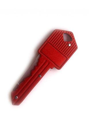 Нож складной "ключ" брелок красный2 фото