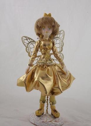 Авторская интерьерная кукла "золотая фея"1 фото