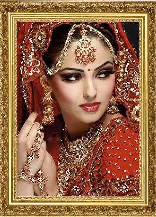 Набор для вышивания бисером магия бисера к-3 016 индийская красавица размер 30*40 см