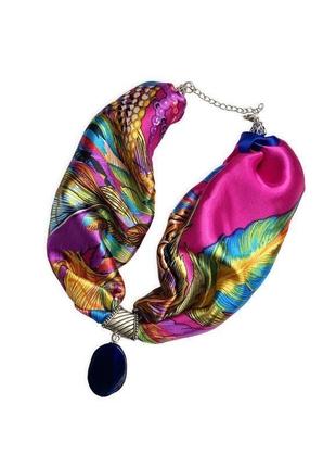 Стильное женское колье  " малиновая румба" от бренда my scarf, стильный чокер