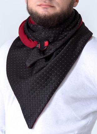 Шарф-бактус "эдинбург", шарф-снуд, большой мужской шарф, теплый мужской шарф, подарок мужчине