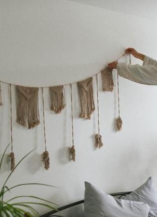 Гірлянда макраме гірлянда на весілля підвіска для стіну декор для дому гірлянда хіппі для машини2 фото