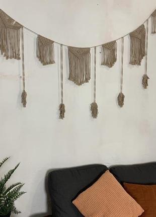 Гірлянда макраме гірлянда на весілля підвіска для стіну декор для дому гірлянда хіппі для машини3 фото