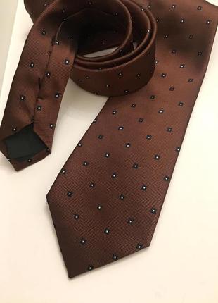 Шовкова краватка devred відтінку шоколаду з малюнком