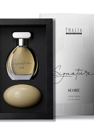 Чоловічий парфумерний набір edp+мило score thalia signature, 50 мл+100 г