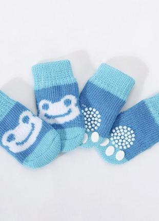 Шкарпетки для собак pet style "жабка" блакитна 3