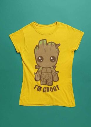 Футболка с принтом i'm groot