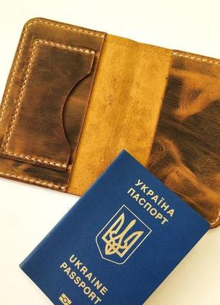 Шкіряна обкладинка чохол на паспорт stedleу2 фото