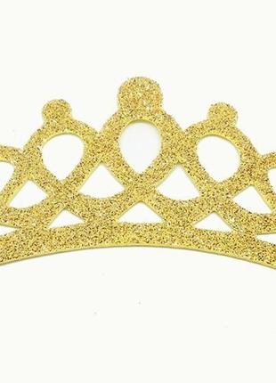 Заготівля корона фоаміран золотиста 10 шт, код 991