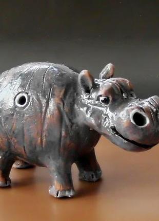 Свистулька бегемот керамика