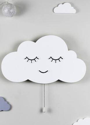 Нічник хмара в дитячу. бездротовий нічник на 220. декор для дитячої кімнати