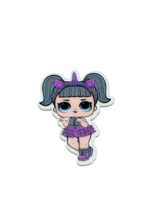 Серединка для бантика (пластиковый декор), 4 см, кукла лол, шт, ассорти