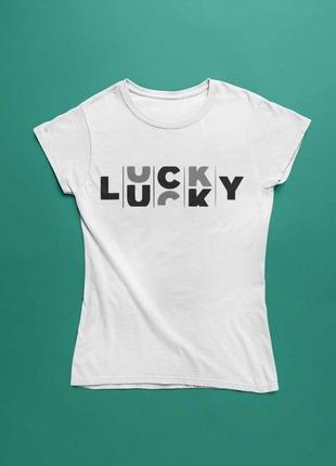 Футболка з принтом lucky2 фото